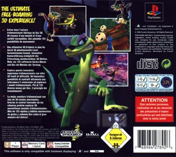 Gex - Enter the Gecko (US) box cover back